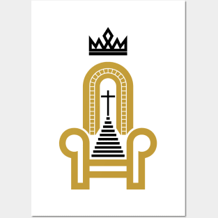 Christian illustration. Throne of the Lord and Savior Jesus Christ. Posters and Art